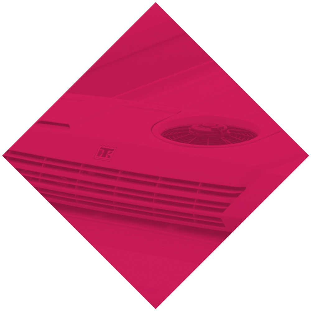 Thermo King Kühlanlage mit pinkem Overlay